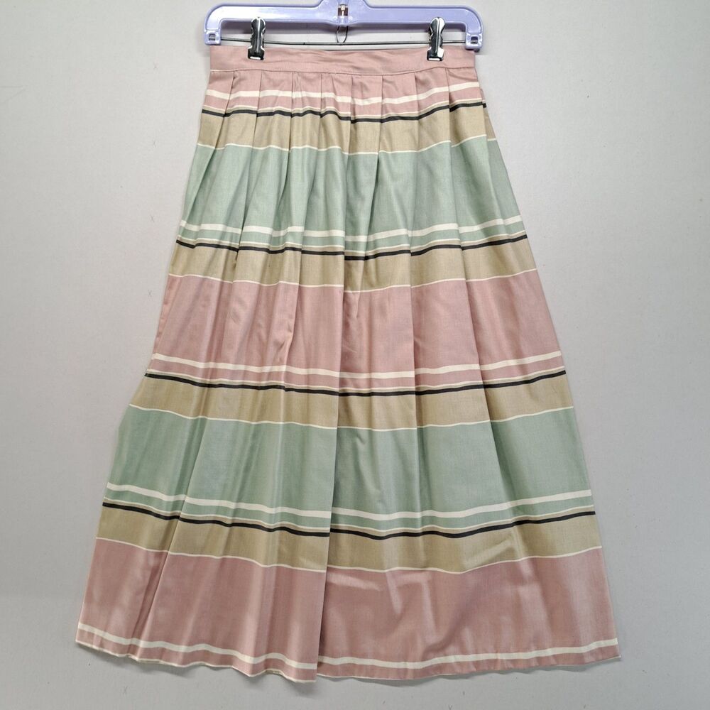 Vintage Long Skirt Lot of 7 Plaid Solid Size 2 XS / S 70s 80s Blake Russ Togs - Picture 12 of 16